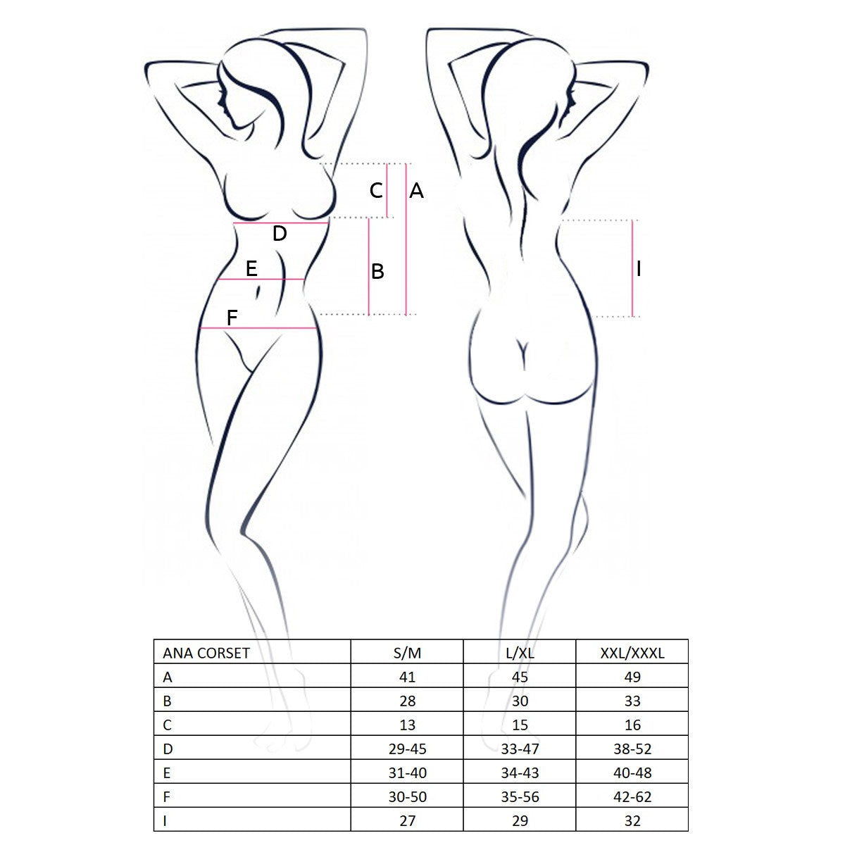 Passion PL Ana corset schwarz - Produktansicht 4