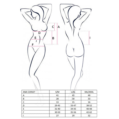 Passion PL Ana corset schwarz - Produktansicht 4