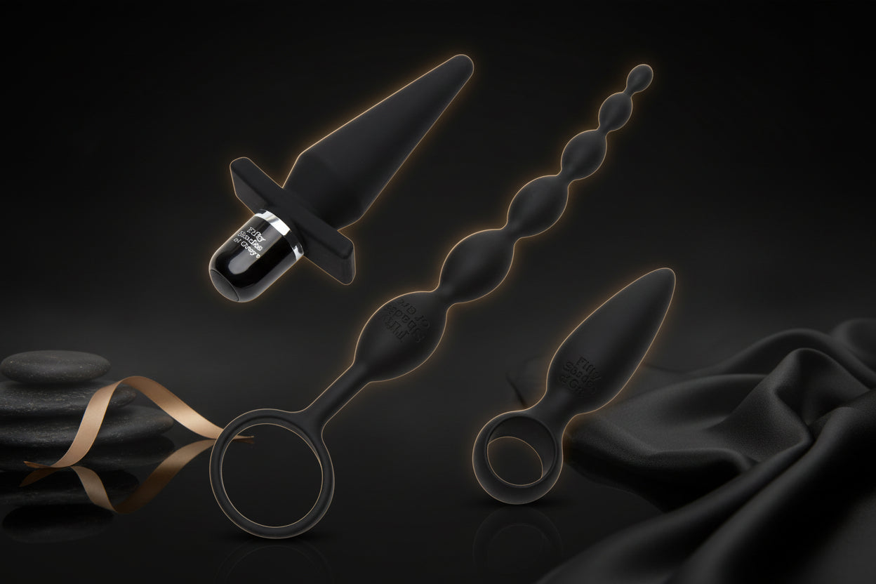 Detailansicht des 4-teiligen Anal Sets mit strukturierten Formen und hochwertiger Oberfläche