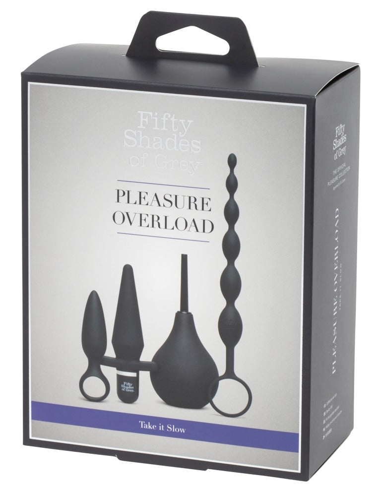 Produktverpackung des Pleasure Overload Take it Slow Anal Sets in eleganter Box