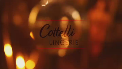 Cottelli LINGERIE Bügel-BH-Set – Netz, Riemchen & Ouvert-String