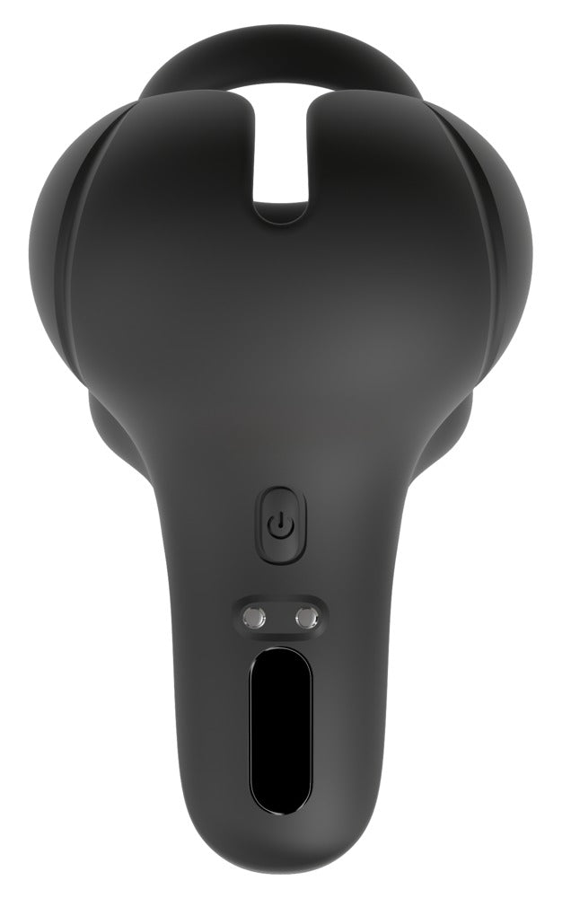 Rückansicht des Rebel Ball Massagers mit integrierten Bedientasten