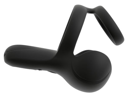 Seitenprofil des Rebel Ball Massagers mit flexiblem Damm-Stimulator und Ringsystem