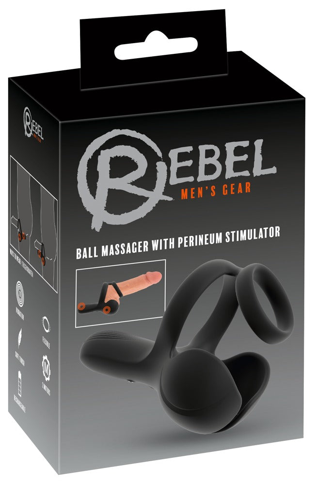 Verpackung des Rebel Ball Massagers mit Hoden- und Damm-Stimulator