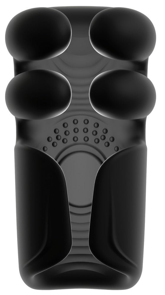 Frontansicht des Rebel Pulse Grip Masturbators mit vier beweglichen Silikonfingern