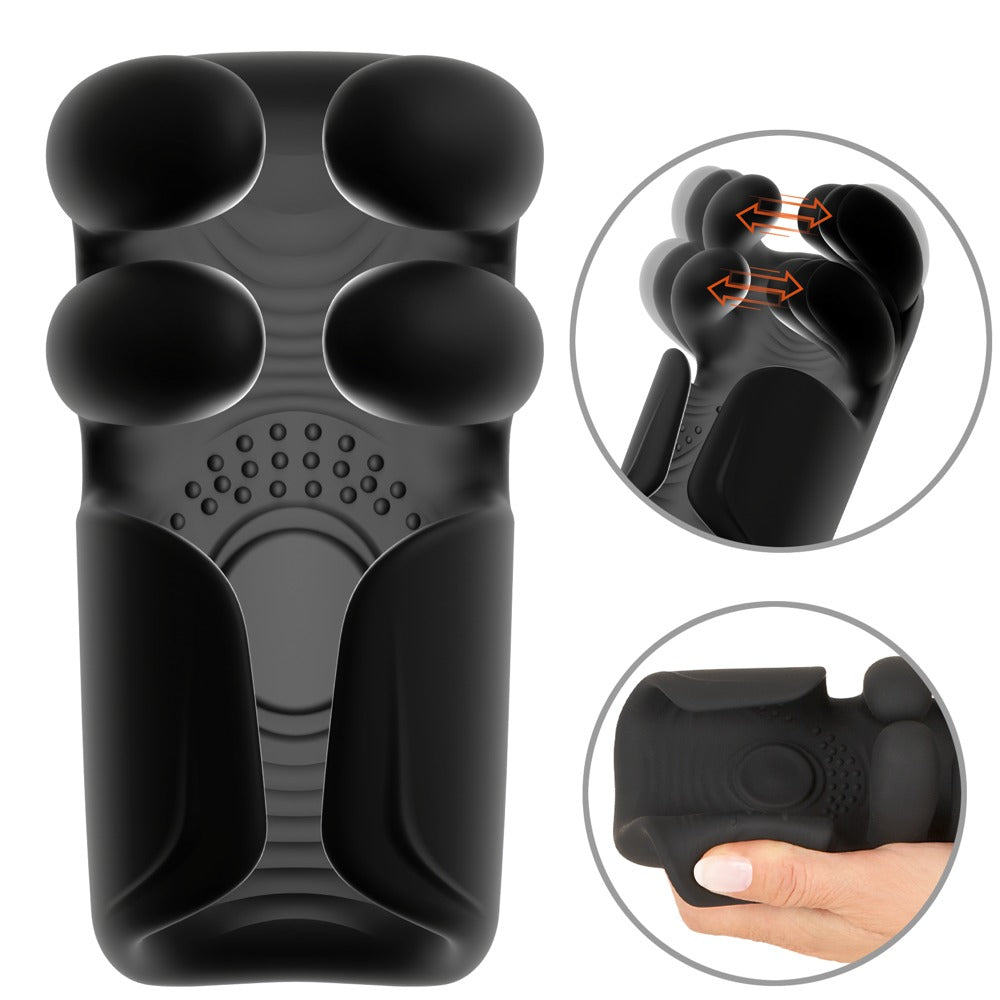 Rebel Pulse Grip Masturbator mit vier flexiblen Massagefingern und automatischer Greifmassage