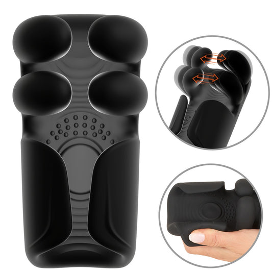 Rebel Pulse Grip Masturbator mit vier flexiblen Massagefingern und automatischer Greifmassage