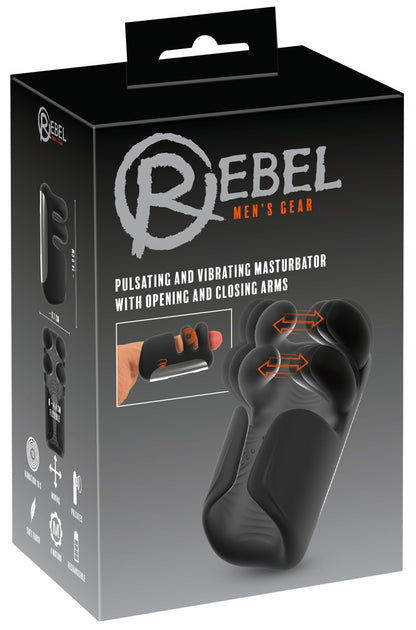 Verpackung des Rebel Pulse Grip Masturbators mit Produktabbildung