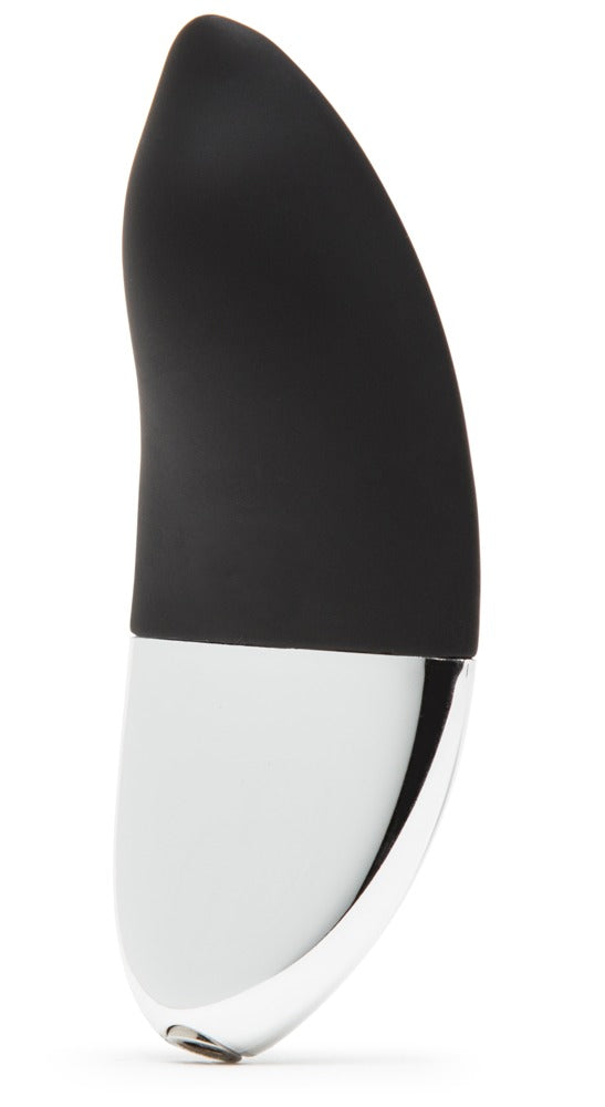 Ergonomisch geformter Auflegevibrator mit seidiger Oberfläche in Schwarz