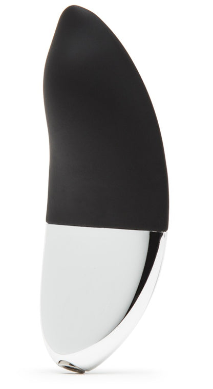 Ergonomisch geformter Auflegevibrator mit seidiger Oberfläche in Schwarz