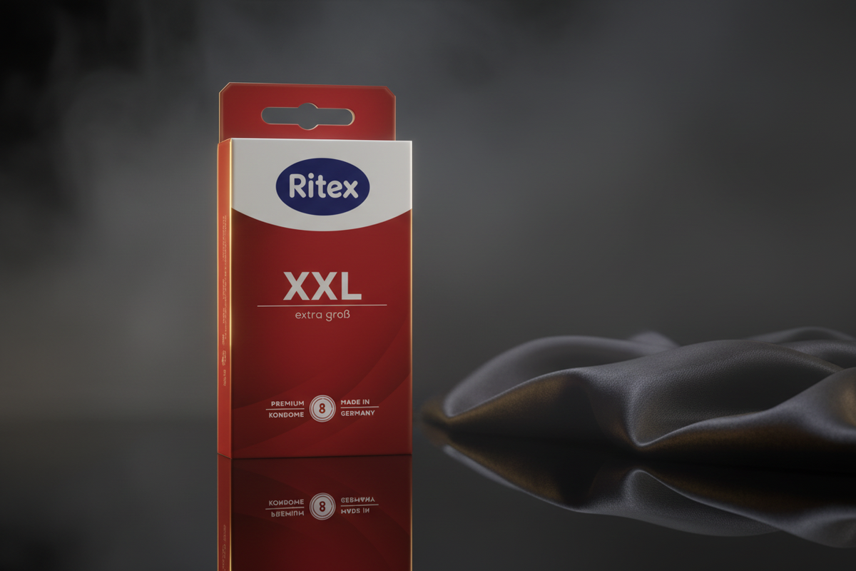 Ritex XXL Kondome in einer Packung mit 8 Stück für mehr Raum während der Intimität