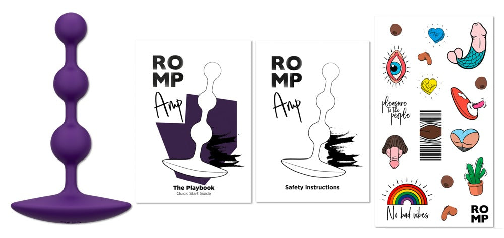ROMP Amp Analkette mit Zubehör und Verpackungsinhalt im Überblick