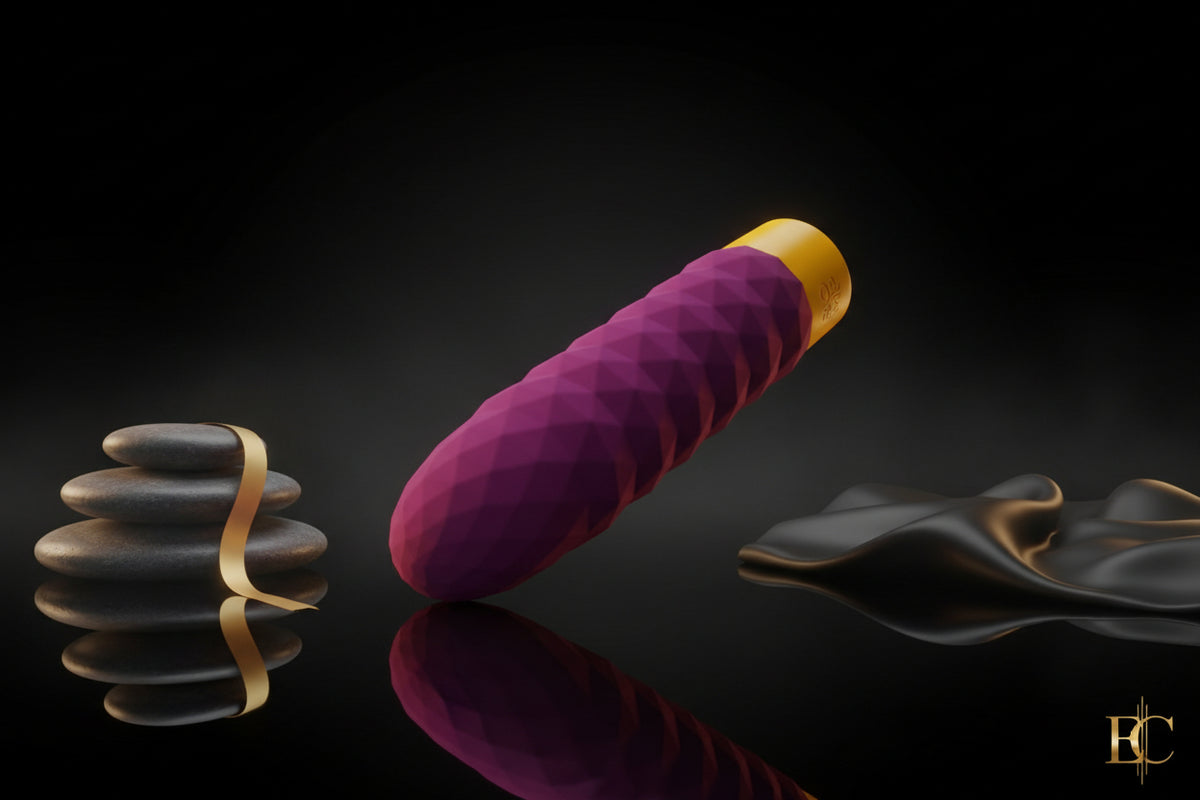 ROMP Beat Vibrator mit strukturierter Oberfläche und USB-Ladekabel