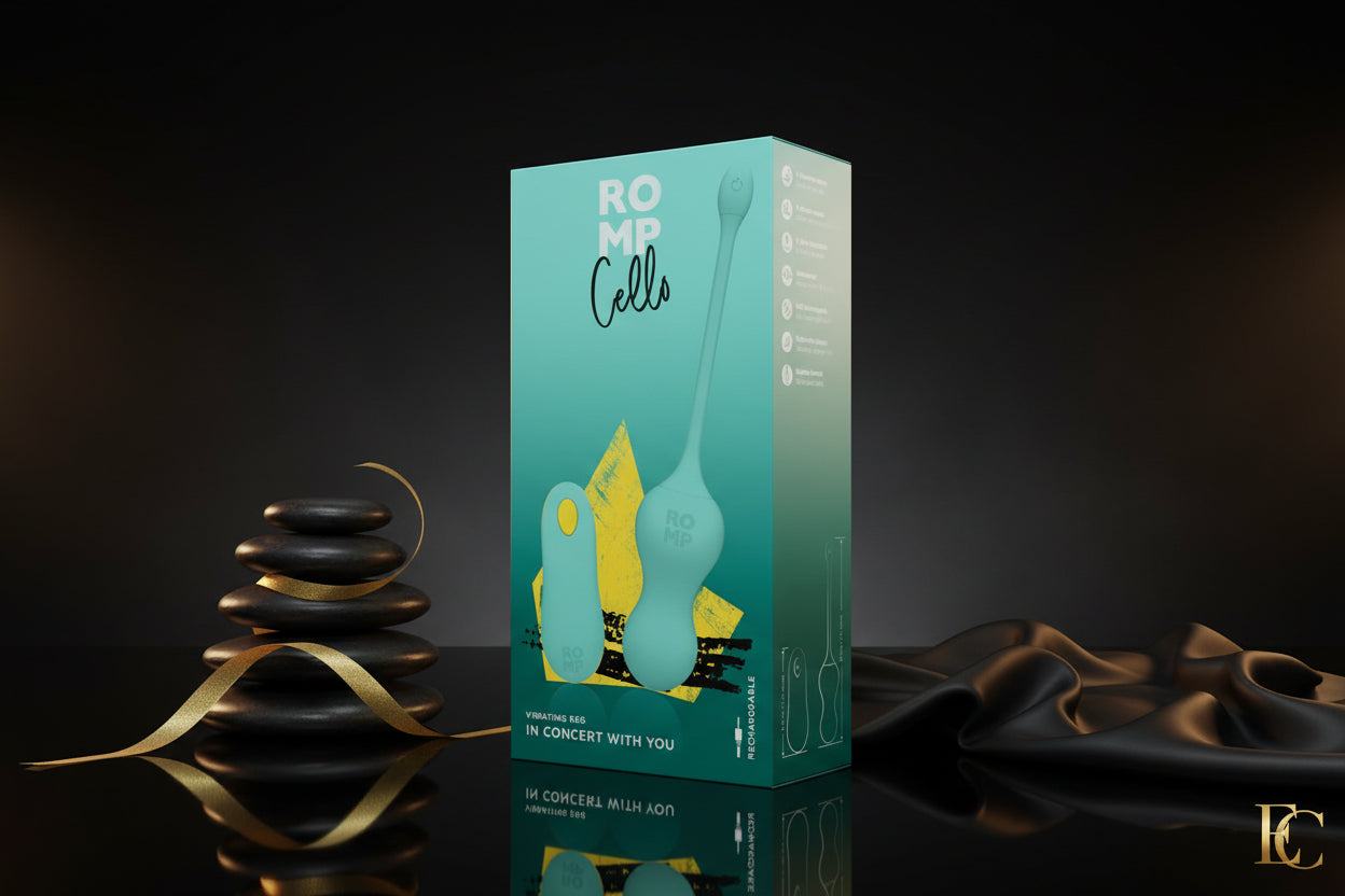 ROMP Cello Vibrokugeln Verpackung in Türkis