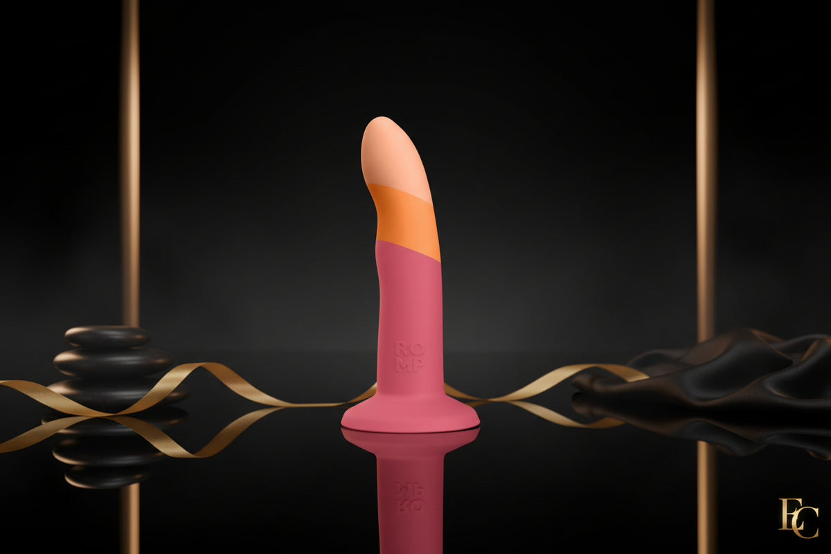 ROMP Dizi Dildo mit gewellter Form und Saugfuß für vielseitige Anwendung