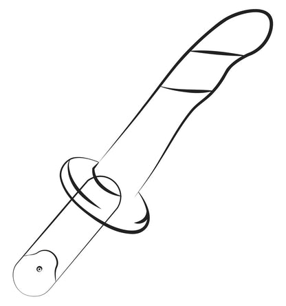 ROMP Dizi Dildo in Seitenansicht mit geschwungener Form