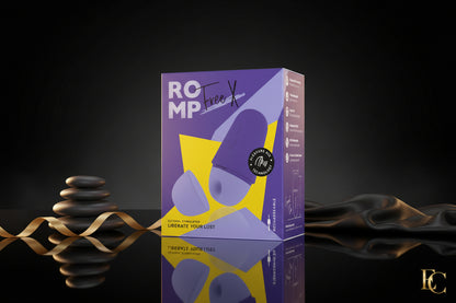ROMP Free X Pulsator Verpackung in Lila – diskretes Produktdesign