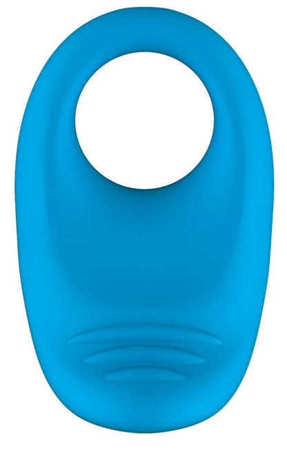 ROMP Juke Vibro Penisring blau Oberseite mit Bedienelement