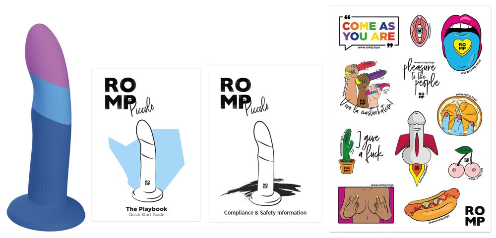 Verpackung und Lieferumfang des ROMP Piccolo Dildos