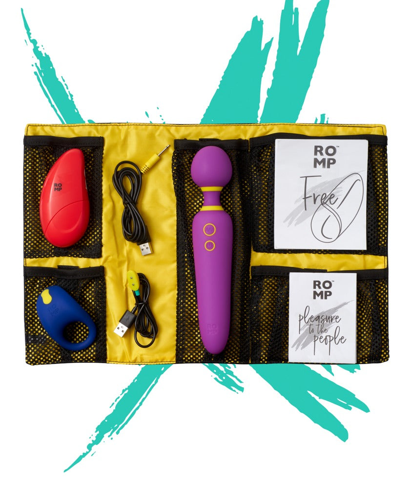ROMP Pleasure Kit mit Verpackung und vollständigem Inhalt