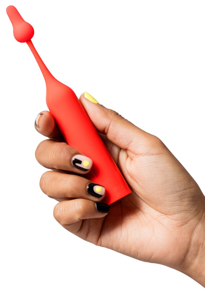 ROMP Pop Minivibrator Detailaufnahme in der Hand