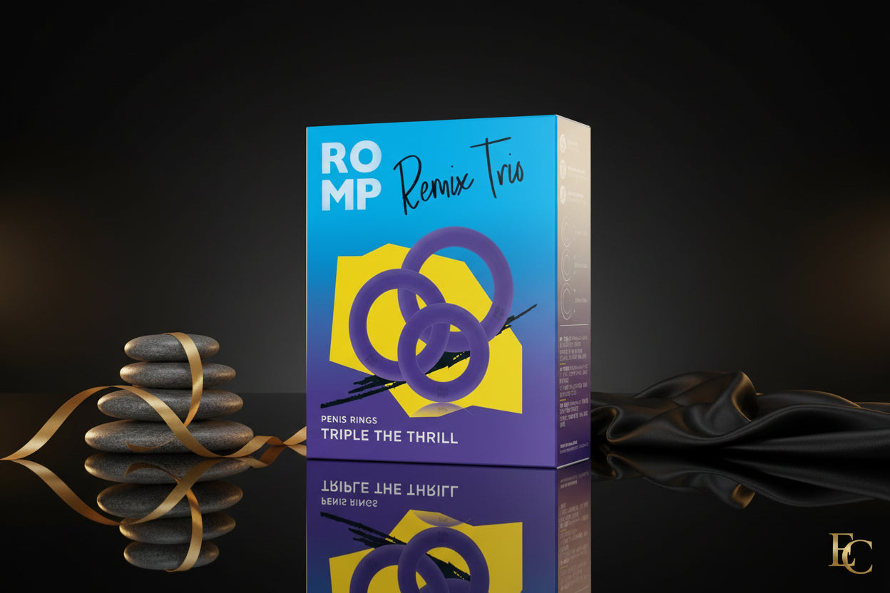 Verpackung des ROMP Remix Trio Penisring Sets