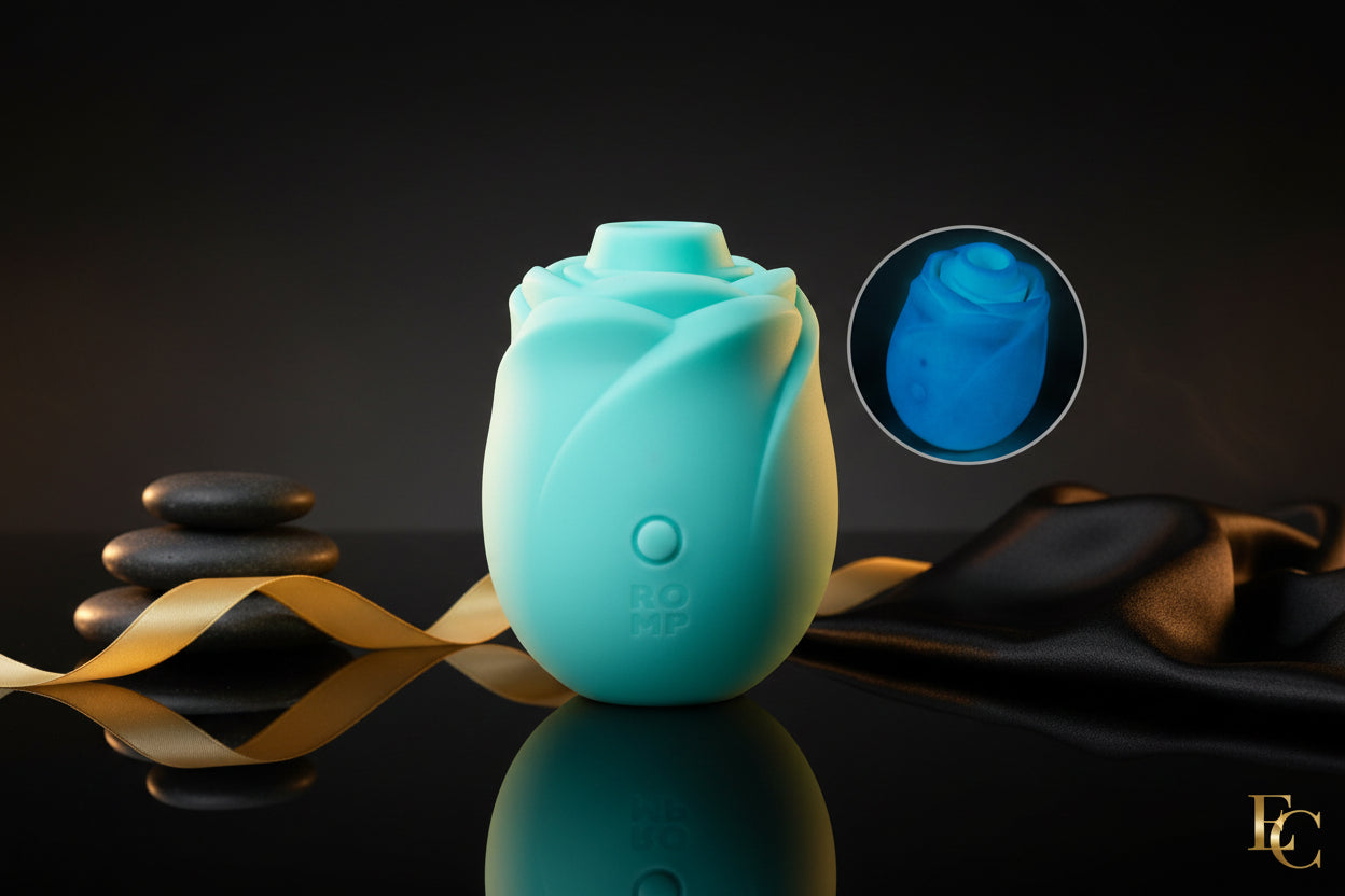 ROMP Rose Glow Pleasure Air Stimulator in Rosenoptik Detailansicht