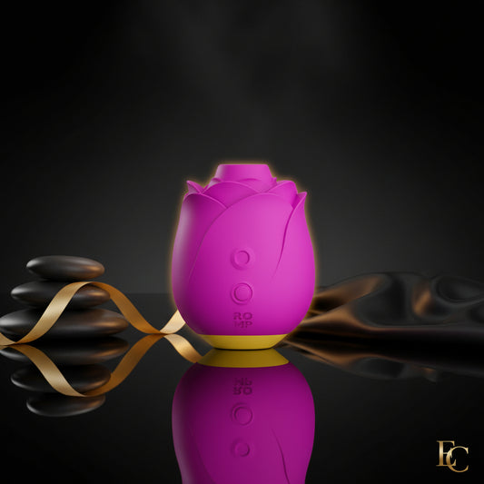 ROMP Rose Pulsator in eleganter Rosenoptik mit Pleasure Air Technologie Frontansicht