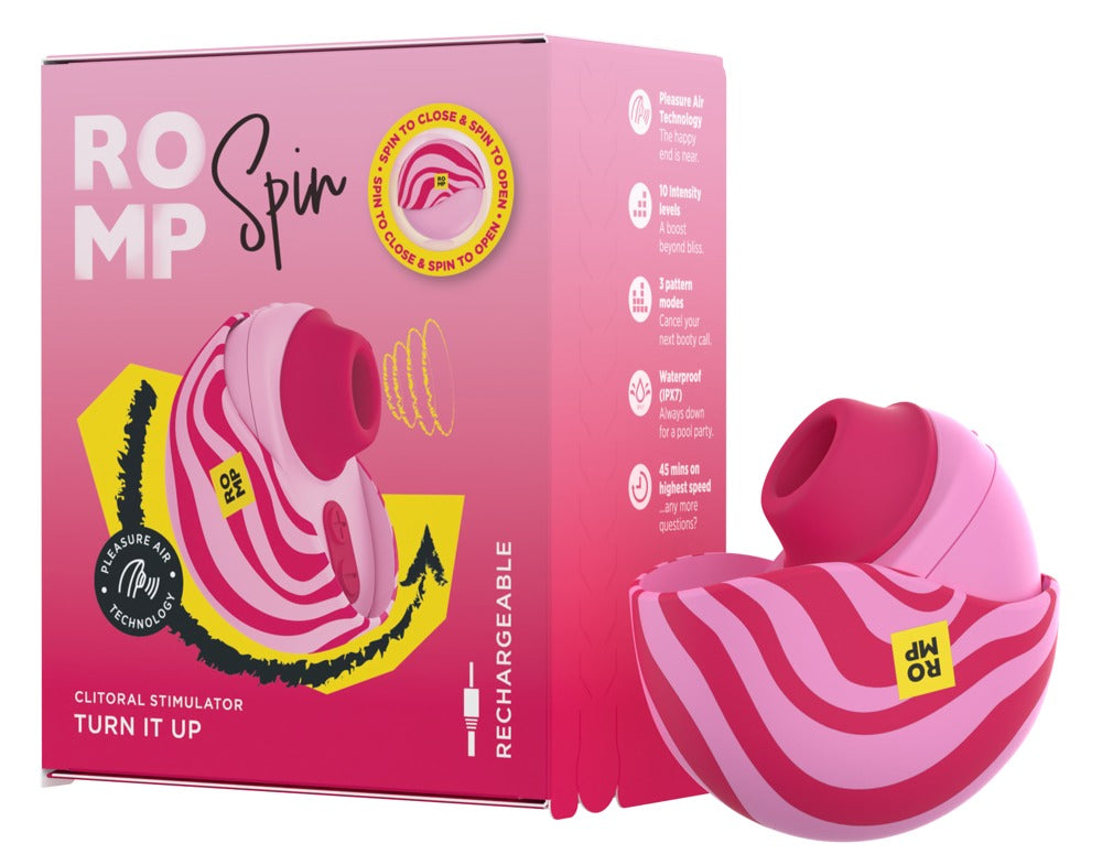 Verpackung des ROMP Spin Klitoris Stimulators Vorderseite