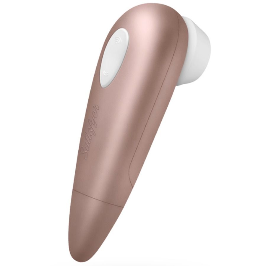 Satisfyer 1 Next Generation Druckwellenstimulator in Roségold in Hauptansicht mit weißem Silikonaufsatz und ergonomischer Form