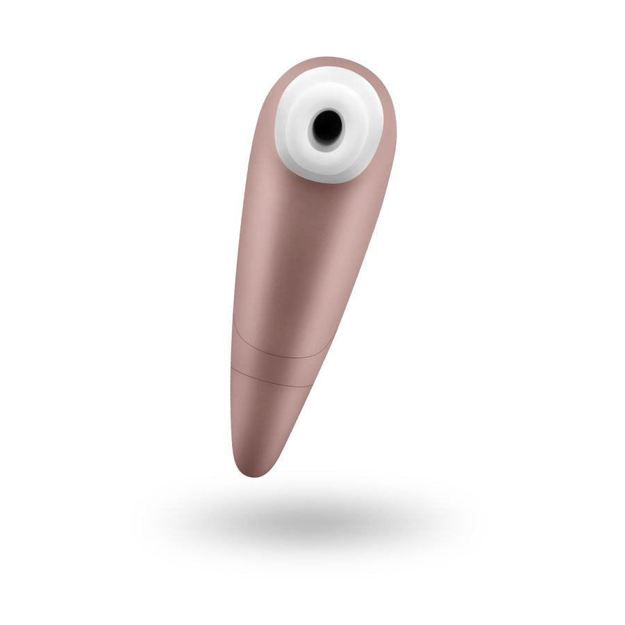 Satisfyer 1 Next Generation in Detailansicht mit sichtbarer Öffnung des weißen Druckwellen-Silikonaufsatzes