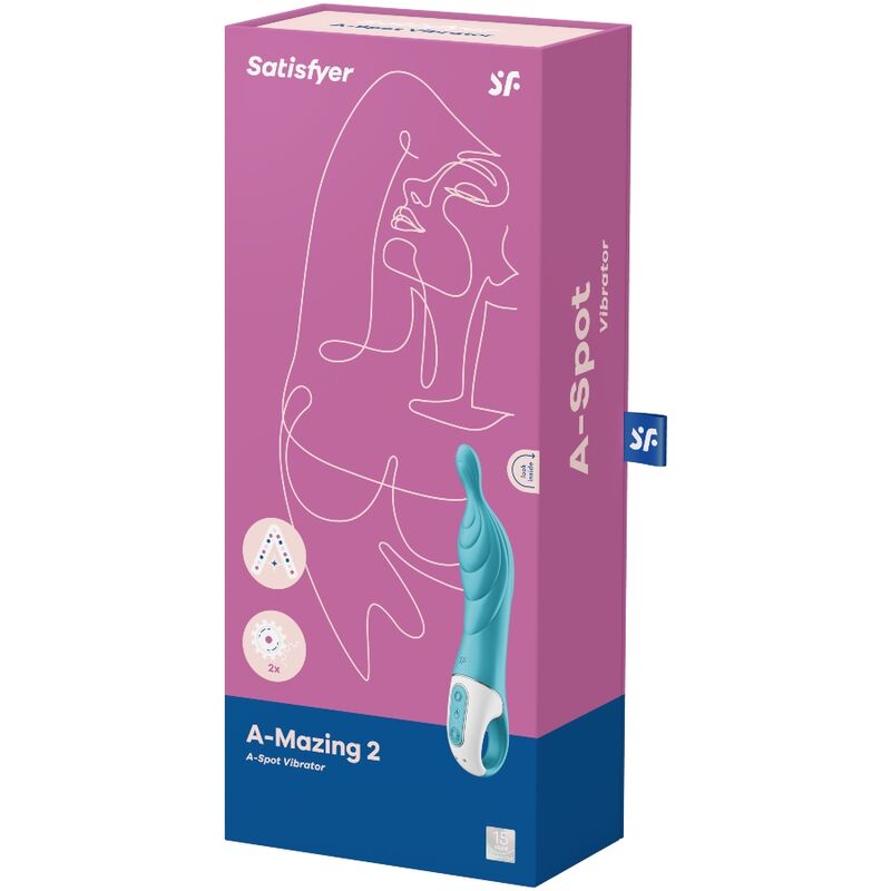 SATISFYER A-Mazing 2 A-Punkt-Vibrator in Türkis in der Originalverpackung