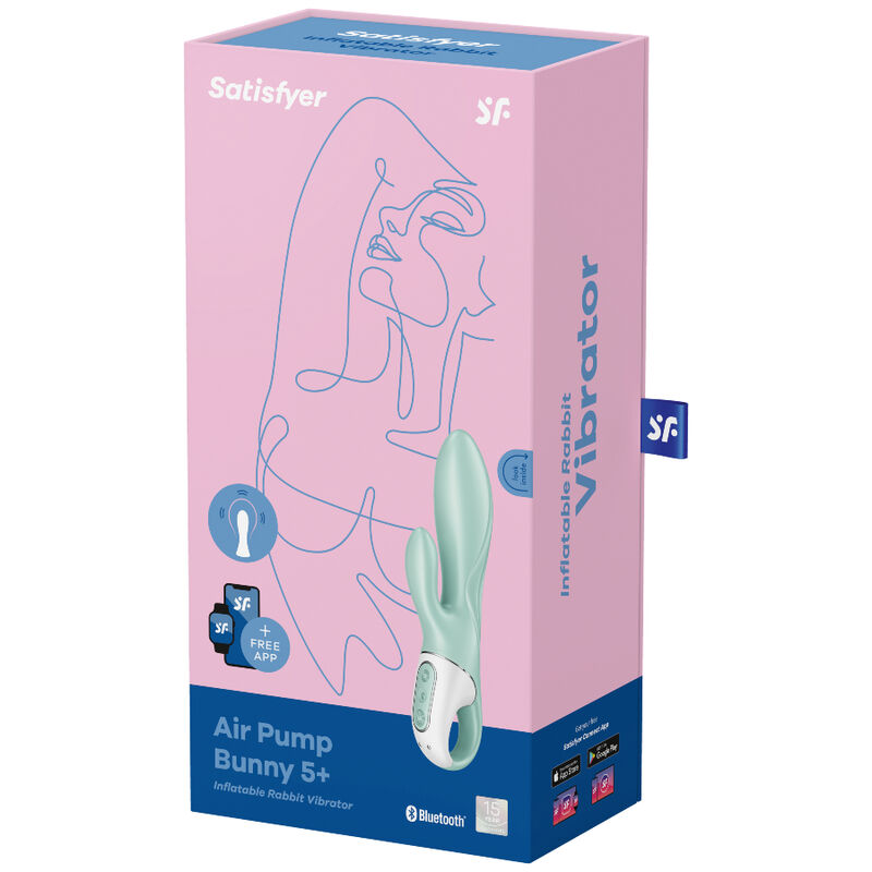 Satisfyer Air Pump Bunny 5+ Rabbit-Vibrator in Mint in der Originalverpackung