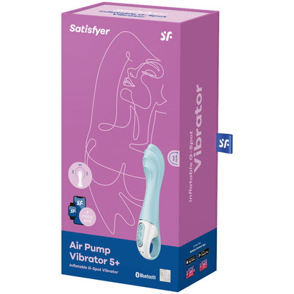 Satisfyer Air Pump Vibrator 5+ in Hellblau in der Originalverpackung
