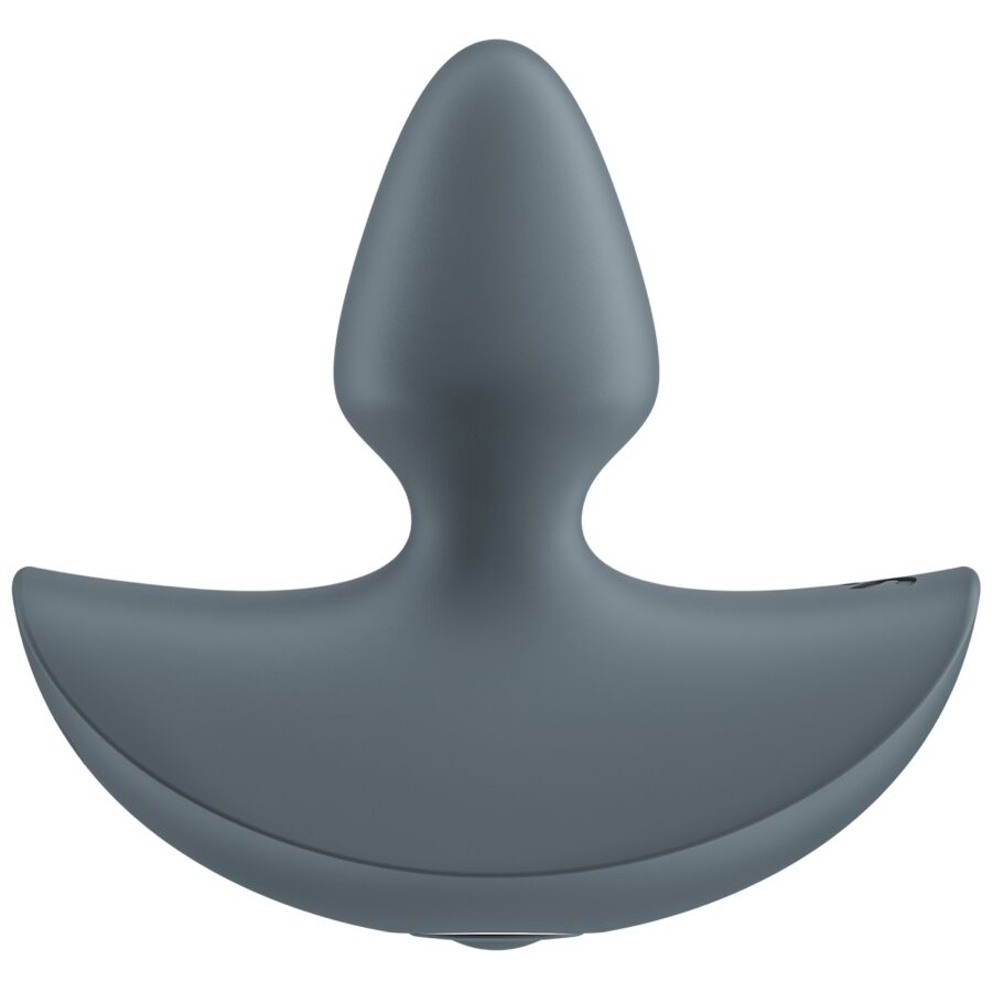 Satisfyer Booty Absolute Beginners 1 Analplug in Grau mit breiter Sicherheitsbasis in der Vorderansicht