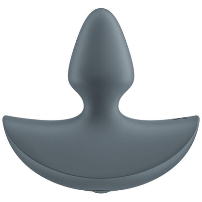 Satisfyer Booty Absolute Beginners 1 Analplug in Grau mit breiter Sicherheitsbasis in der Vorderansicht