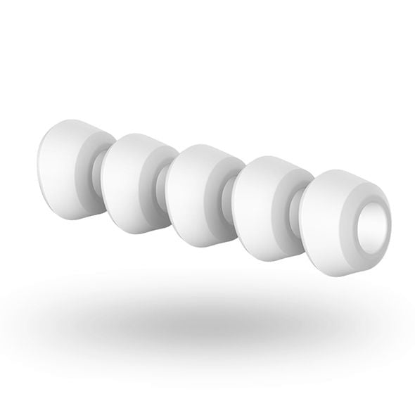 Satisfyer Number One Set mit fünf weißen Silikon-Ersatzaufsätzen