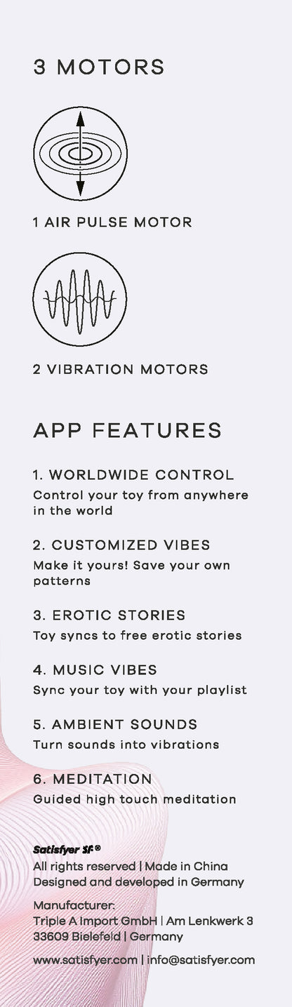 Infografik zu Funktionen des Satisfyer Pro 2 Generation 4 Amethyst