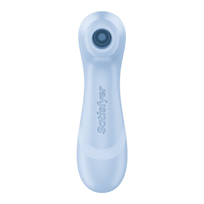 Satisfyer Pro 2 Generation 4 Serene Blue mit Blick auf den Air-Pulse-Kopf