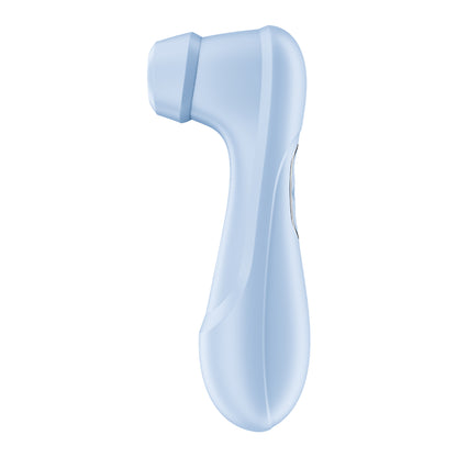 Satisfyer Pro 2 Generation 4 in Serene Blue in seitlicher Produktansicht