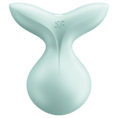 SATISFYER Viva La Vulva 3 Auflegevibrator in Mint mit breiten Stimulationsflügeln in der Gesamtansicht
