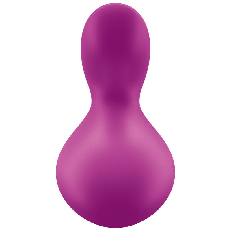 SATISFYER Viva La Vulva 3 Auflegevibrator in Pink mit kompakter ergonomischer Form in der Rückansicht