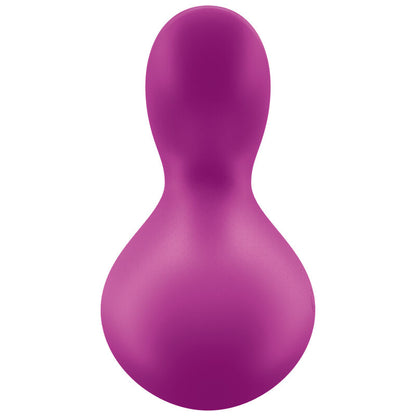 SATISFYER Viva La Vulva 3 Auflegevibrator in Pink mit kompakter ergonomischer Form in der Rückansicht