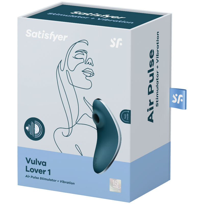SATISFYER Vulva Lover 1 Luftpulsstimulator und Vibrator in Petrol in der Originalverpackung