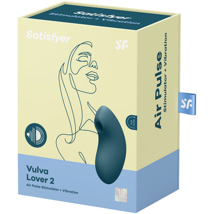 SATISFYER Vulva Lover 2 Luftpulsstimulator und Vibrator in Petrol in der Originalverpackung