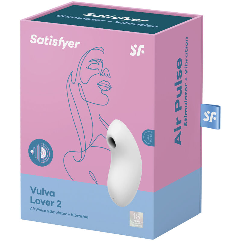 SATISFYER Vulva Lover 2 Luftpulsstimulator und Vibrator in Weiß in der Originalverpackung