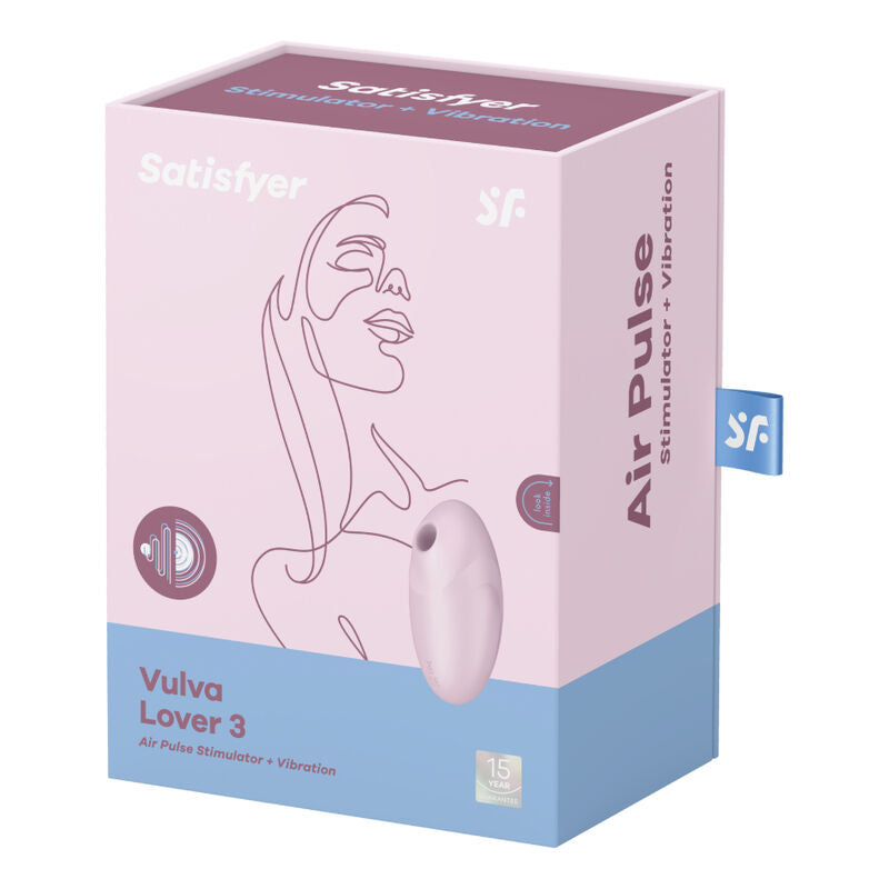SATISFYER Vulva Lover 3 Luftpulsstimulator und Vibrator in Rosa in der Originalverpackung