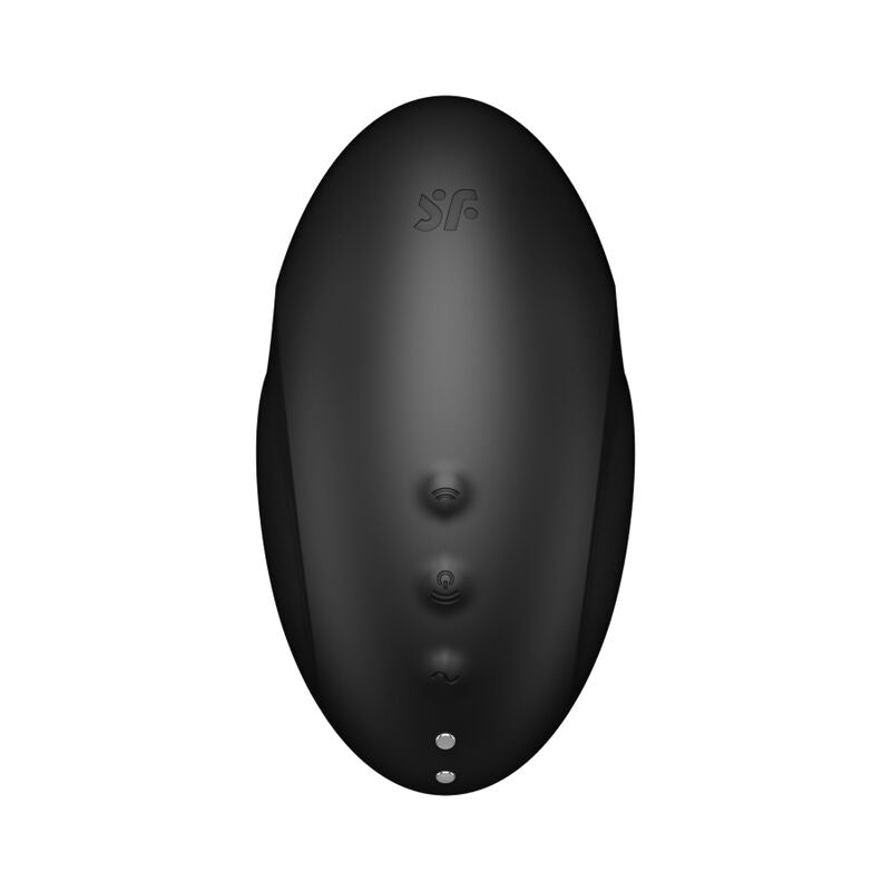 SATISFYER Vulva Lover 3 in Schwarz mit sichtbaren Bedienelementen in der Vorderansicht