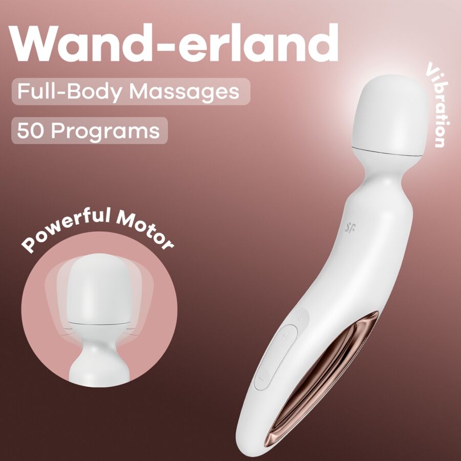SATISFYER Wand-erland Wand-Massager Produktgrafik mit Ganzkörpermassage, 50 Programmen und leistungsstarkem Motor