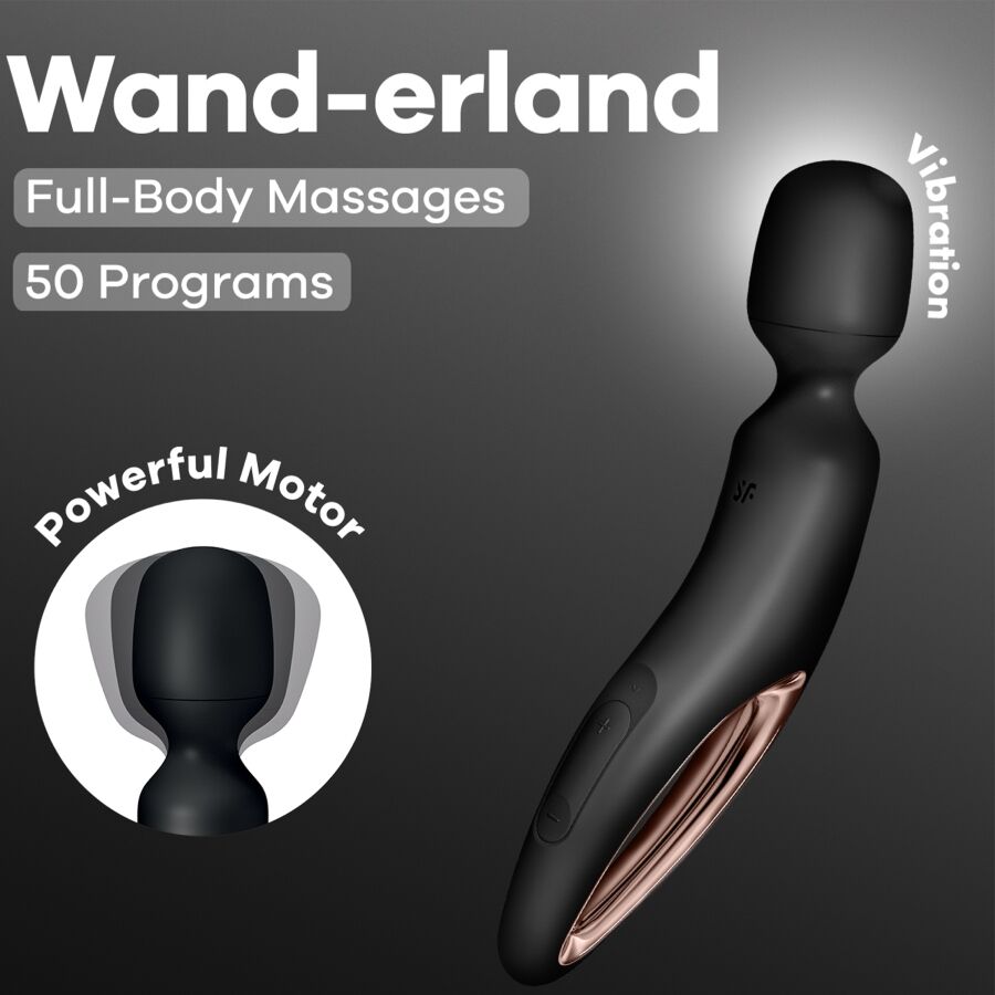 SATISFYER Wand-erland Wand-Massager Produktgrafik mit Ganzkörpermassage, 50 Programmen und leistungsstarkem Motor